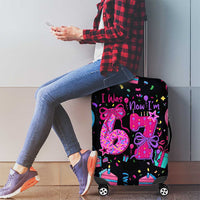 7th Birthday Girl Luggage Cover with Cake Balloons Confetti and I Was 6 Now I'm 7