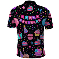 7th Birthday Girl Polo Shirt with Cake Balloons Confetti and I Was 6 Now I'm 7
