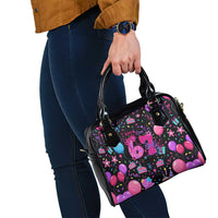 7th Birthday Girl Shoulder Handbag with Cake Balloons Confetti and I Was 6 Now I'm 7
