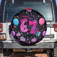 7th Birthday Girl Spare Tire Cover with Cake Balloons Confetti and I Was 6 Now I'm 7