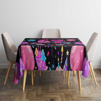 7th Birthday Girl Tablecloth with Cake Balloons Confetti and I Was 6 Now I'm 7