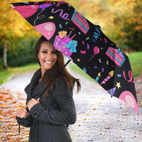 7th Birthday Girl Umbrella with Cake Balloons Confetti and I Was 6 Now I'm 7