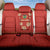 Bolivia National Emblem Back Car Seat Cover with Floral Pattern and Red Folk Design
