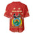 Bolivia National Emblem Baseball Jersey with Floral Pattern and Red Folk Design