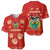 Bolivia National Emblem Baseball Jersey with Floral Pattern and Red Folk Design