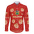 Bolivia National Emblem Family Matching Summer Maxi Dress and Hawaiian Shirt with Floral Pattern and Red Folk Design