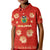 Bolivia National Emblem Kid Polo Shirt with Floral Pattern and Red Folk Design