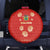 Bolivia National Emblem Spare Tire Cover with Floral Pattern and Red Folk Design