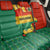 Bolivia Flag Color Back Car Seat Cover with National Crest, Andean Pattern and Condor Graphic