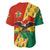 Bolivia Flag Color Baseball Jersey with National Crest, Andean Pattern and Condor Graphic