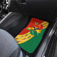 Bolivia Flag Color Car Mats with National Crest, Andean Pattern and Condor Graphic