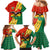 Bolivia Flag Color Family Matching Mermaid Dress and Hawaiian Shirt with National Crest, Andean Pattern and Condor Graphic