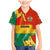 Bolivia Flag Color Family Matching Mermaid Dress and Hawaiian Shirt with National Crest, Andean Pattern and Condor Graphic