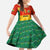Bolivia Flag Color Family Matching Off Shoulder Maxi Dress and Hawaiian Shirt with National Crest, Andean Pattern and Condor Graphic