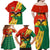 Bolivia Flag Color Family Matching Off Shoulder Maxi Dress and Hawaiian Shirt with National Crest, Andean Pattern and Condor Graphic