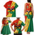 Bolivia Flag Color Family Matching Tank Maxi Dress and Hawaiian Shirt with National Crest, Andean Pattern and Condor Graphic