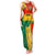 Bolivia Flag Color Family Matching Tank Maxi Dress and Hawaiian Shirt with National Crest, Andean Pattern and Condor Graphic