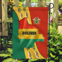 Bolivia Flag Color Garden Flag with National Crest, Andean Pattern and Condor Graphic