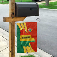 Bolivia Flag Color Garden Flag with National Crest, Andean Pattern and Condor Graphic