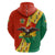 Bolivia Flag Color Hoodie with National Crest, Andean Pattern and Condor Graphic