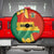 Bolivia Flag Color Spare Tire Cover with National Crest, Andean Pattern and Condor Graphic