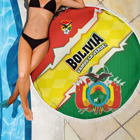 Bolivia Vamos La Verde Beach Blanket with Flag Colors and National Football Crest