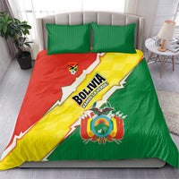 Bolivia Vamos La Verde Bedding Set with Flag Colors and National Football Crest