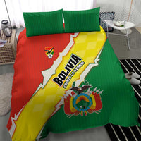 Bolivia Vamos La Verde Bedding Set with Flag Colors and National Football Crest
