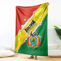 Bolivia Vamos La Verde Blanket with Flag Colors and National Football Crest