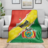 Bolivia Vamos La Verde Blanket with Flag Colors and National Football Crest