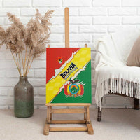 Bolivia Vamos La Verde Canvas Wall Art with Flag Colors and National Football Crest