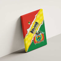 Bolivia Vamos La Verde Canvas Wall Art with Flag Colors and National Football Crest