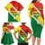 Bolivia Vamos La Verde Family Matching Long Sleeve Bodycon Dress and Hawaiian Shirt with Flag Colors and National Football Crest