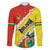 Bolivia Vamos La Verde Family Matching Long Sleeve Bodycon Dress and Hawaiian Shirt with Flag Colors and National Football Crest
