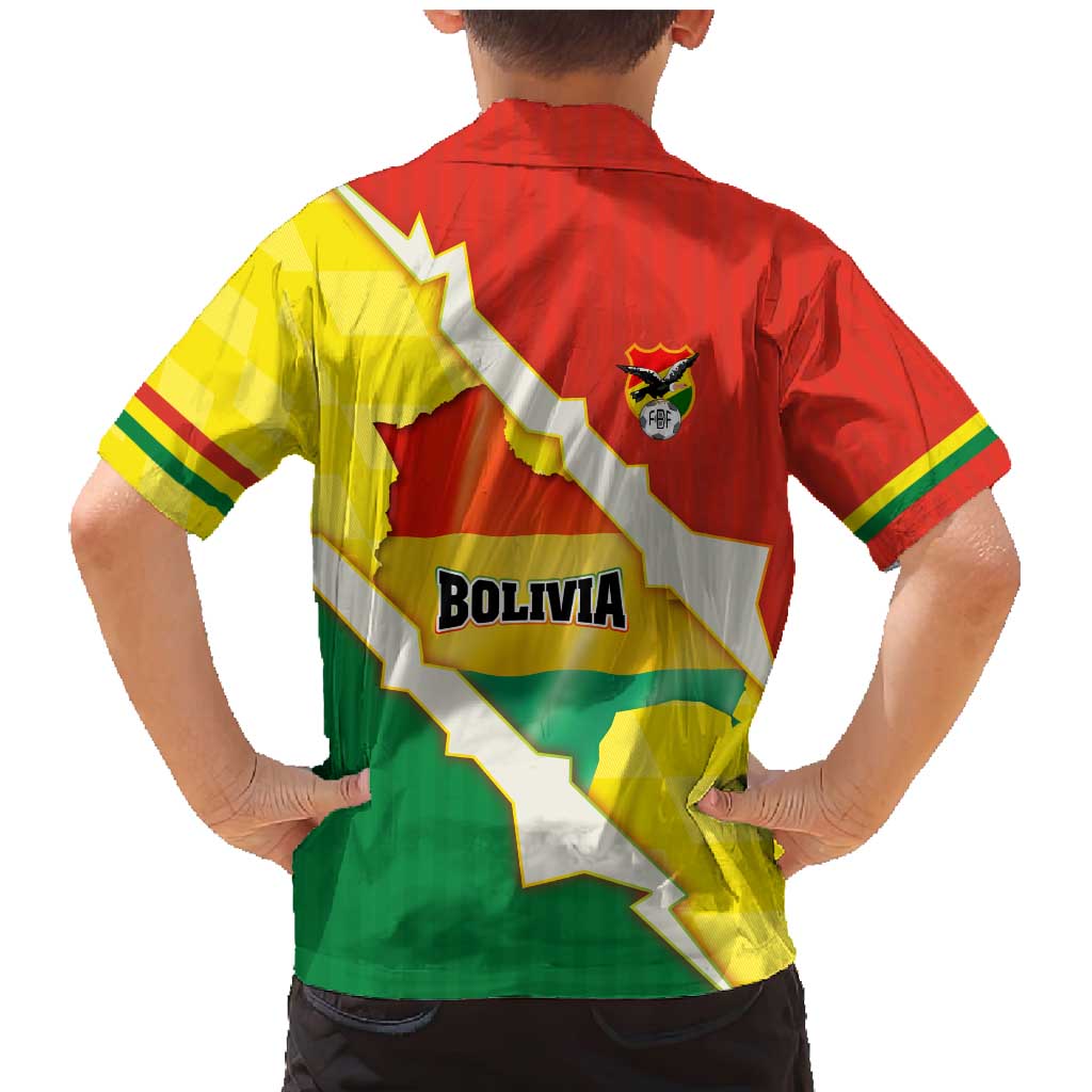Bolivia Vamos La Verde Family Matching Mermaid Dress and Hawaiian Shirt with Flag Colors and National Football Crest