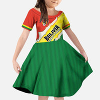 Bolivia Vamos La Verde Family Matching Mermaid Dress and Hawaiian Shirt with Flag Colors and National Football Crest