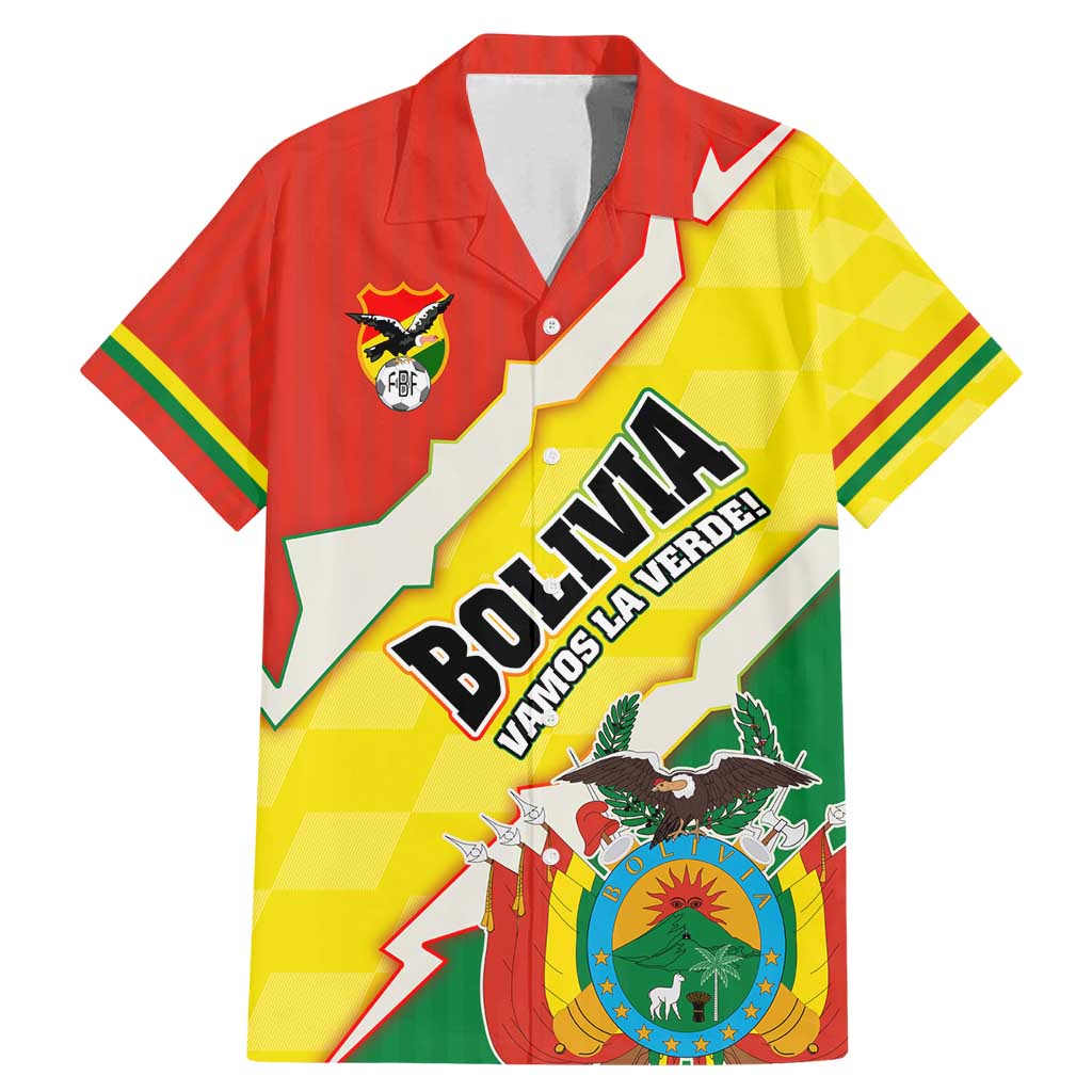 Bolivia Vamos La Verde Family Matching Mermaid Dress and Hawaiian Shirt with Flag Colors and National Football Crest