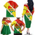 Bolivia Vamos La Verde Family Matching Off The Shoulder Long Sleeve Dress and Hawaiian Shirt with Flag Colors and National Football Crest