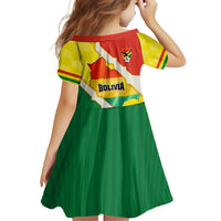 Bolivia Vamos La Verde Family Matching Off Shoulder Maxi Dress and Hawaiian Shirt with Flag Colors and National Football Crest