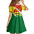 Bolivia Vamos La Verde Family Matching Off Shoulder Maxi Dress and Hawaiian Shirt with Flag Colors and National Football Crest