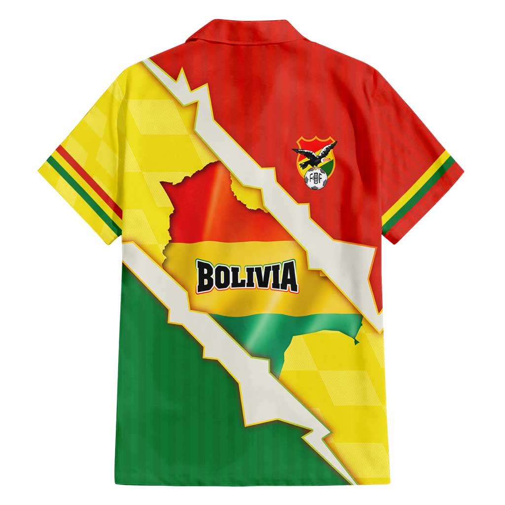 Bolivia Vamos La Verde Family Matching Off Shoulder Maxi Dress and Hawaiian Shirt with Flag Colors and National Football Crest