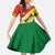 Bolivia Vamos La Verde Family Matching Short Sleeve Bodycon Dress and Hawaiian Shirt with Flag Colors and National Football Crest