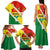 Bolivia Vamos La Verde Family Matching Tank Maxi Dress and Hawaiian Shirt with Flag Colors and National Football Crest