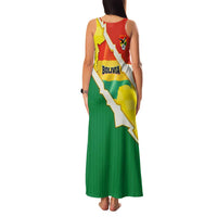 Bolivia Vamos La Verde Family Matching Tank Maxi Dress and Hawaiian Shirt with Flag Colors and National Football Crest