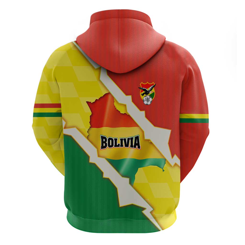Bolivia Vamos La Verde Hoodie with Flag Colors and National Football Crest