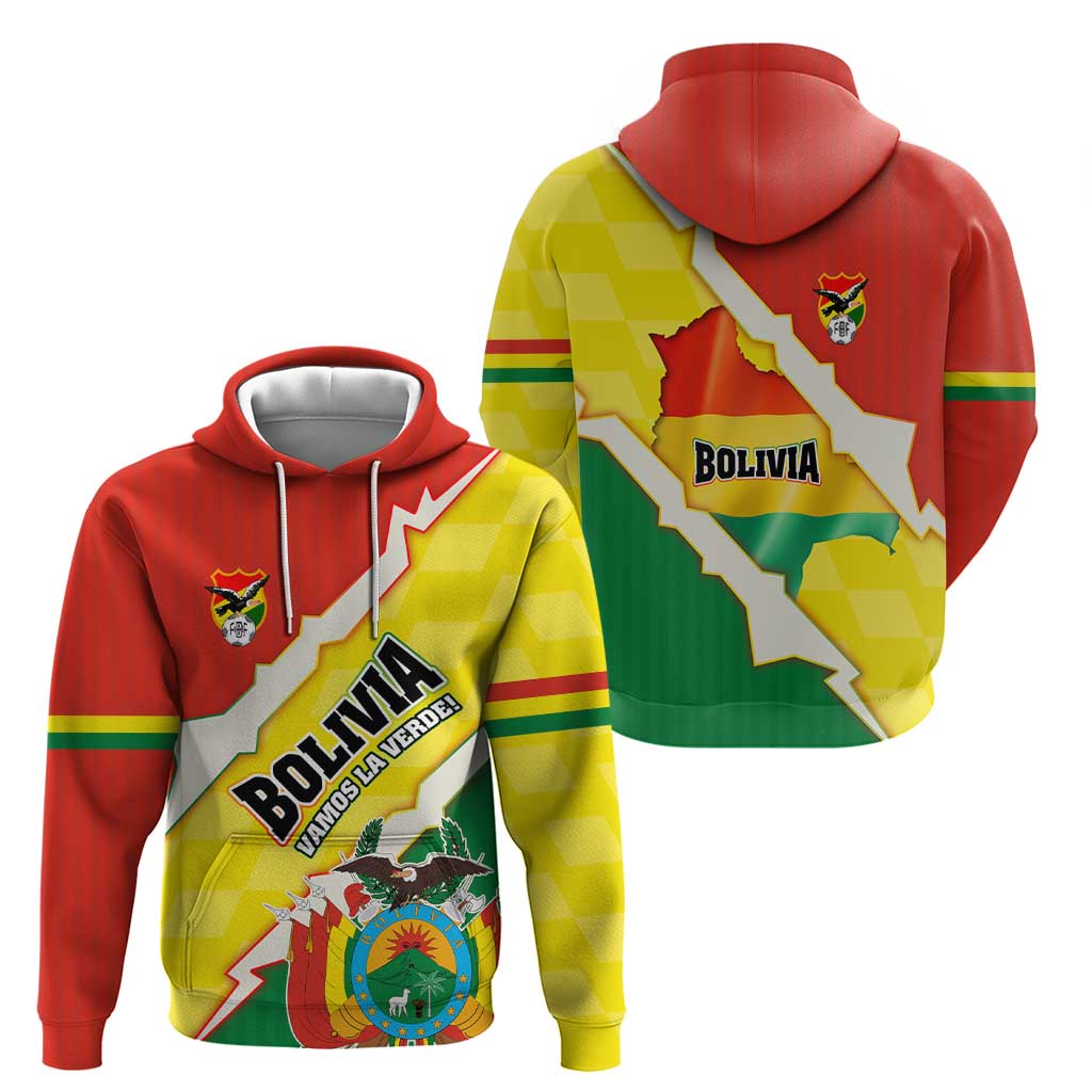 Bolivia Vamos La Verde Hoodie with Flag Colors and National Football Crest