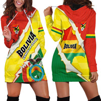 Bolivia Vamos La Verde Hoodie Dress with Flag Colors and National Football Crest