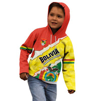 Bolivia Vamos La Verde Kid Hoodie with Flag Colors and National Football Crest