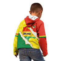 Bolivia Vamos La Verde Kid Hoodie with Flag Colors and National Football Crest