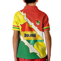 Bolivia Vamos La Verde Kid Polo Shirt with Flag Colors and National Football Crest